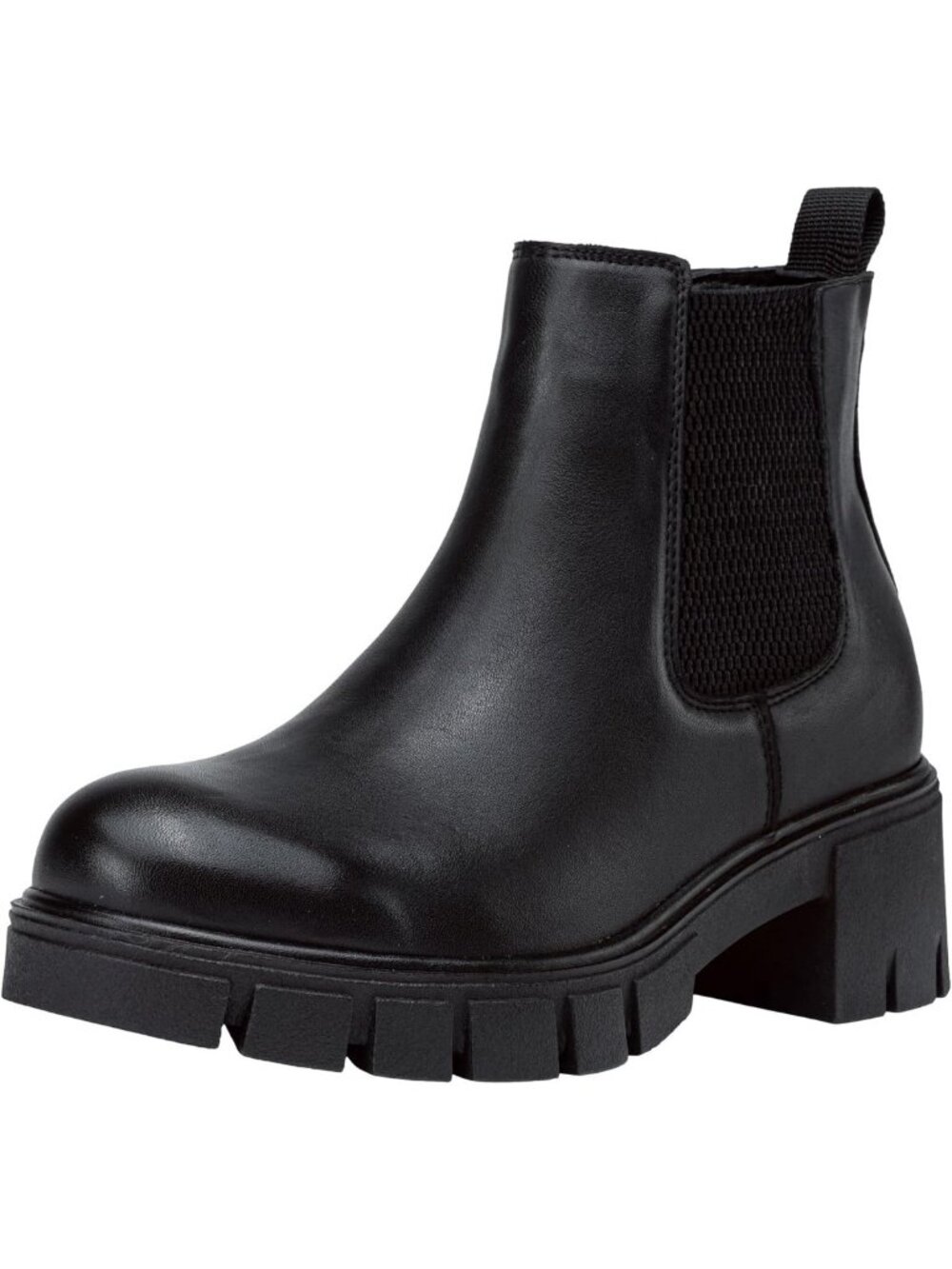 Stylish Women's Chunky Platform Ankle Boots - Slip-On Chelsea Style, Trendy